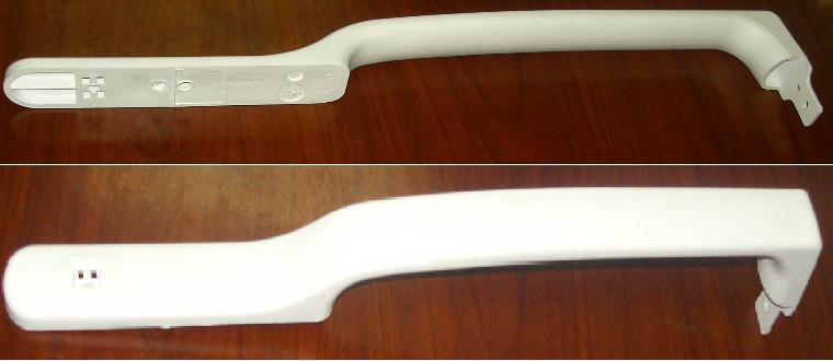 Gas-assisted injection molded handle