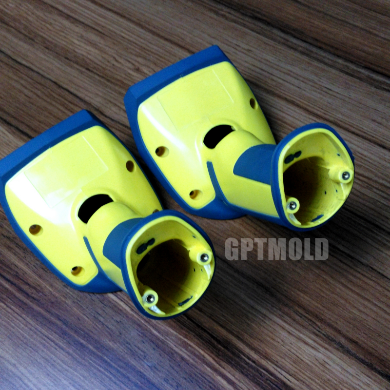 Two-color molded components